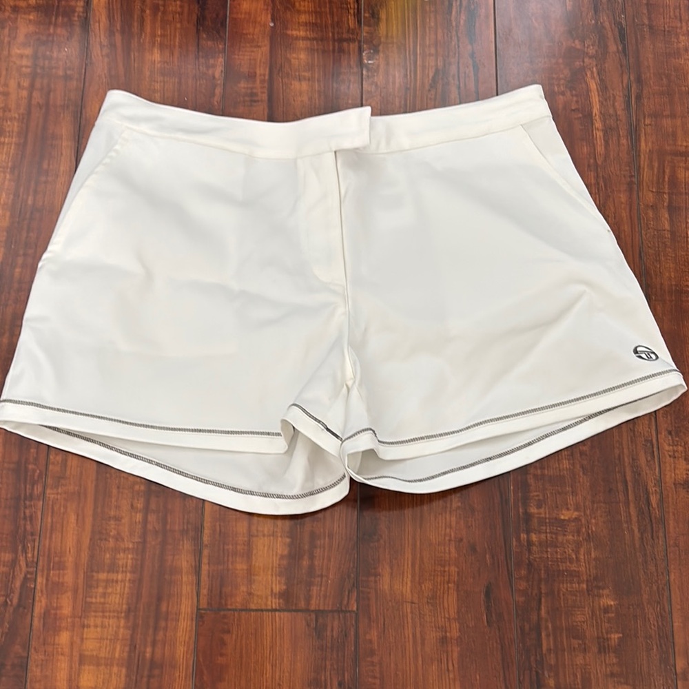 Sergio Tacchini Women's White Athletic Tennis Shorts